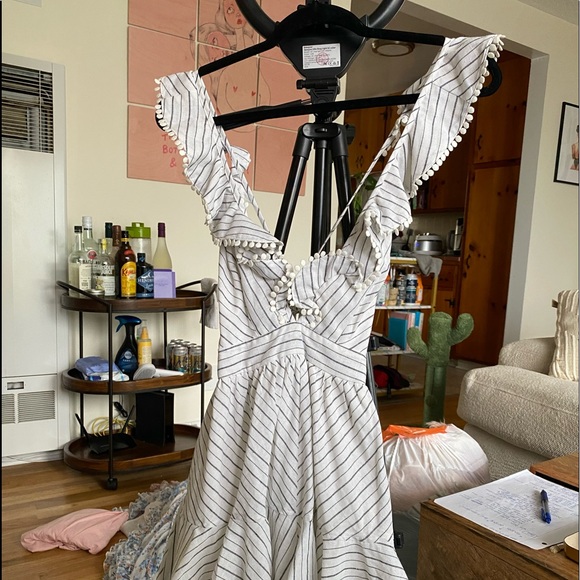 Selfie Leslie Striped Ruffle Romper - Picture 3 of 4